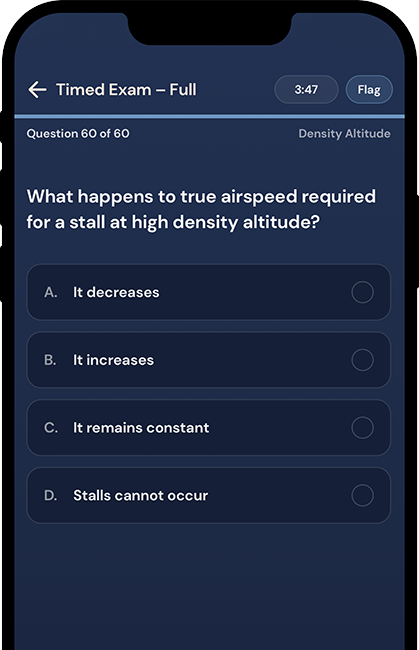 FAA Part 107 timed practice exam screenshot